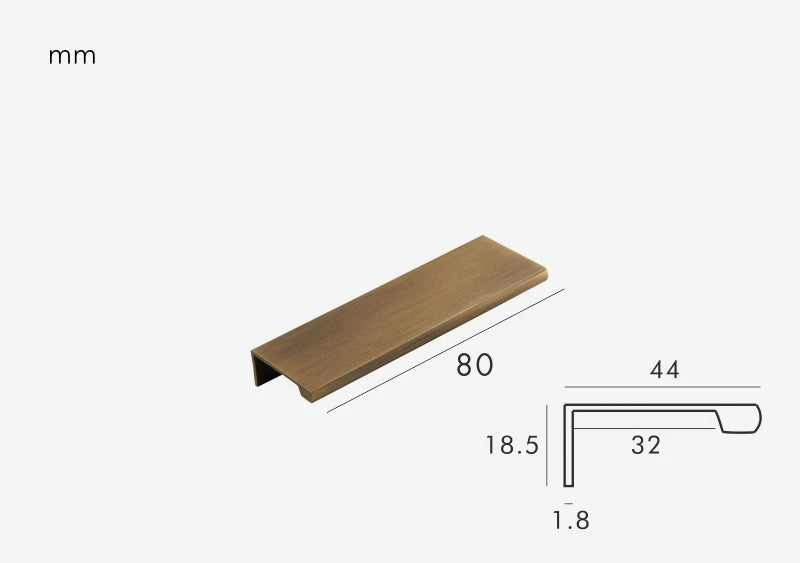 Drawer handle Brass Bronze