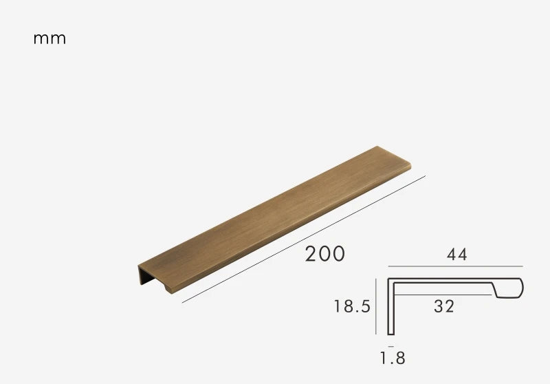 Drawer handle Brass Bronze