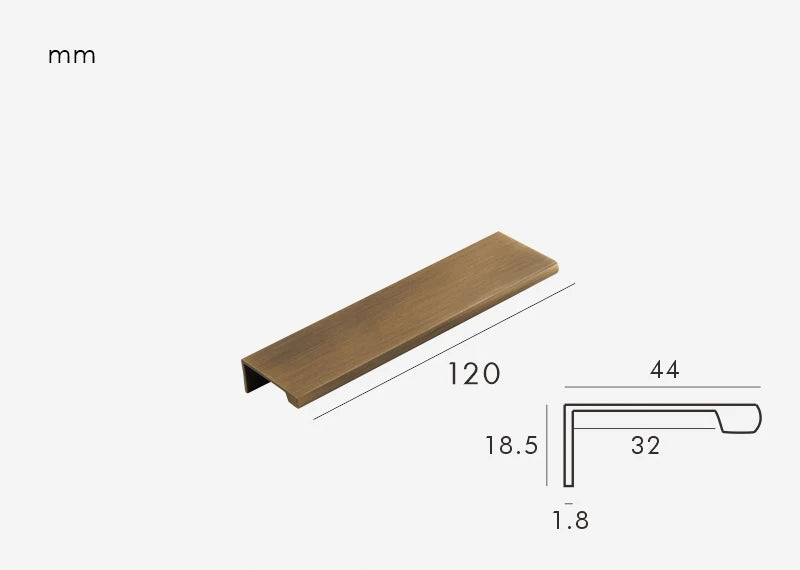 Drawer handle Brass Bronze