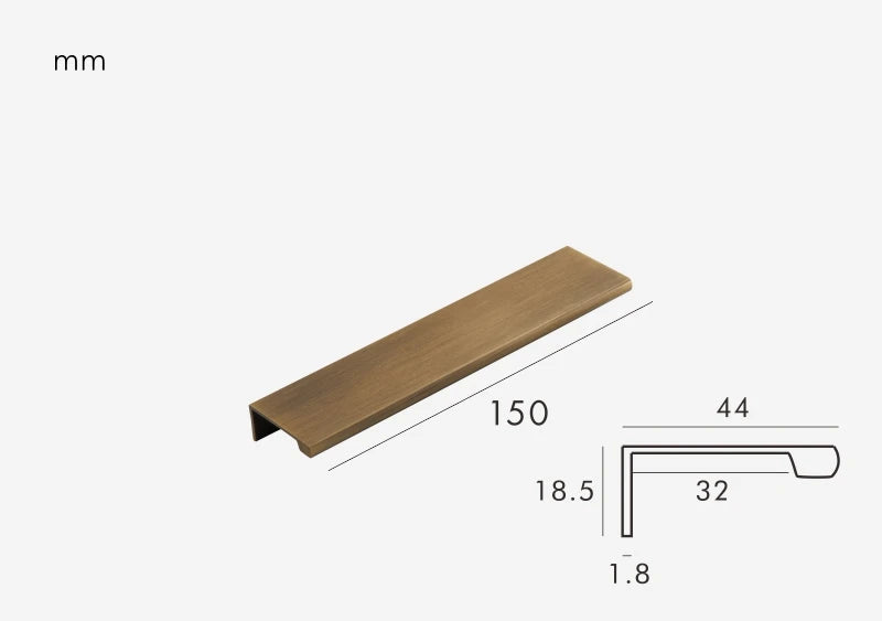 Poignée de tiroir Laiton Bronze