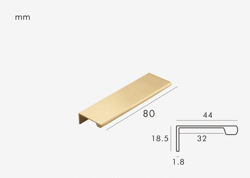 Drawer handle Gold brass