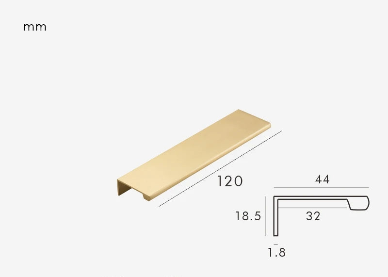 Drawer handle Gold brass