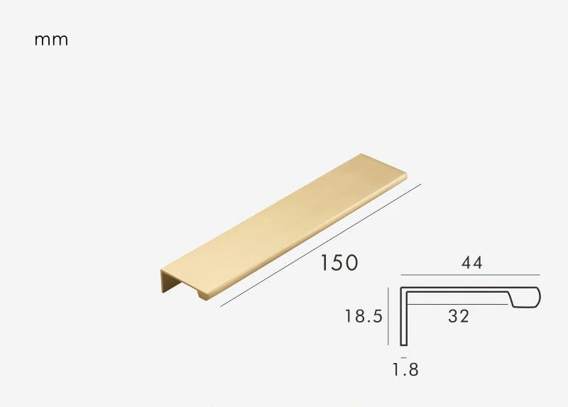 Drawer handle Gold brass