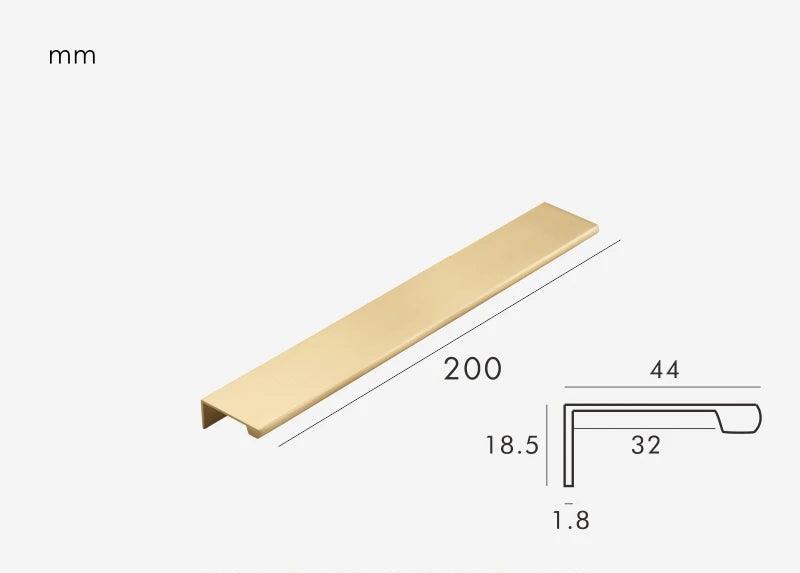 Drawer handle Gold brass