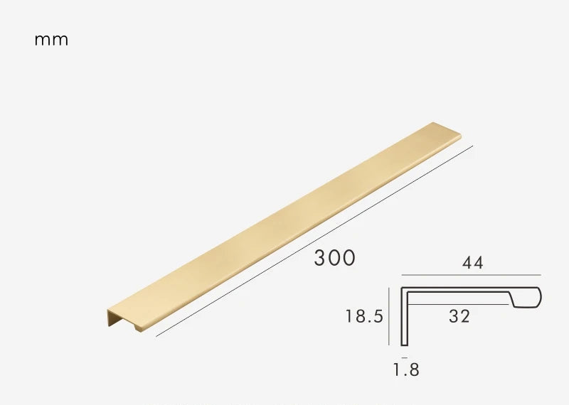 Drawer handle Gold brass