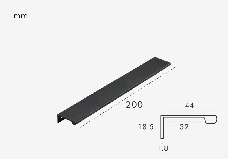 Poignée de tiroir Laiton Noir