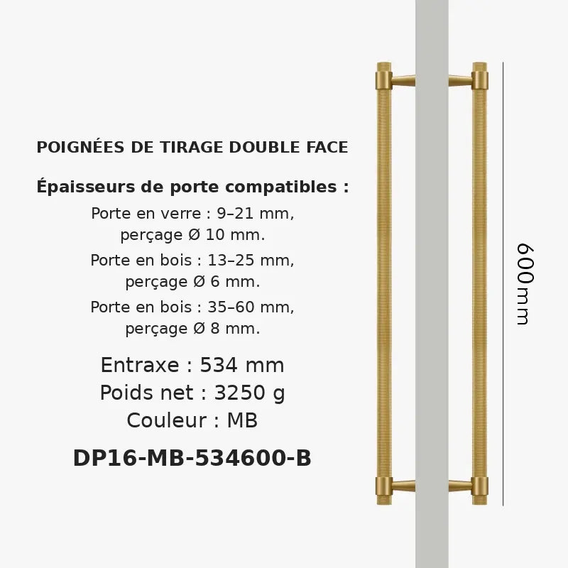 Poignée de Tirage en Laiton Art déco