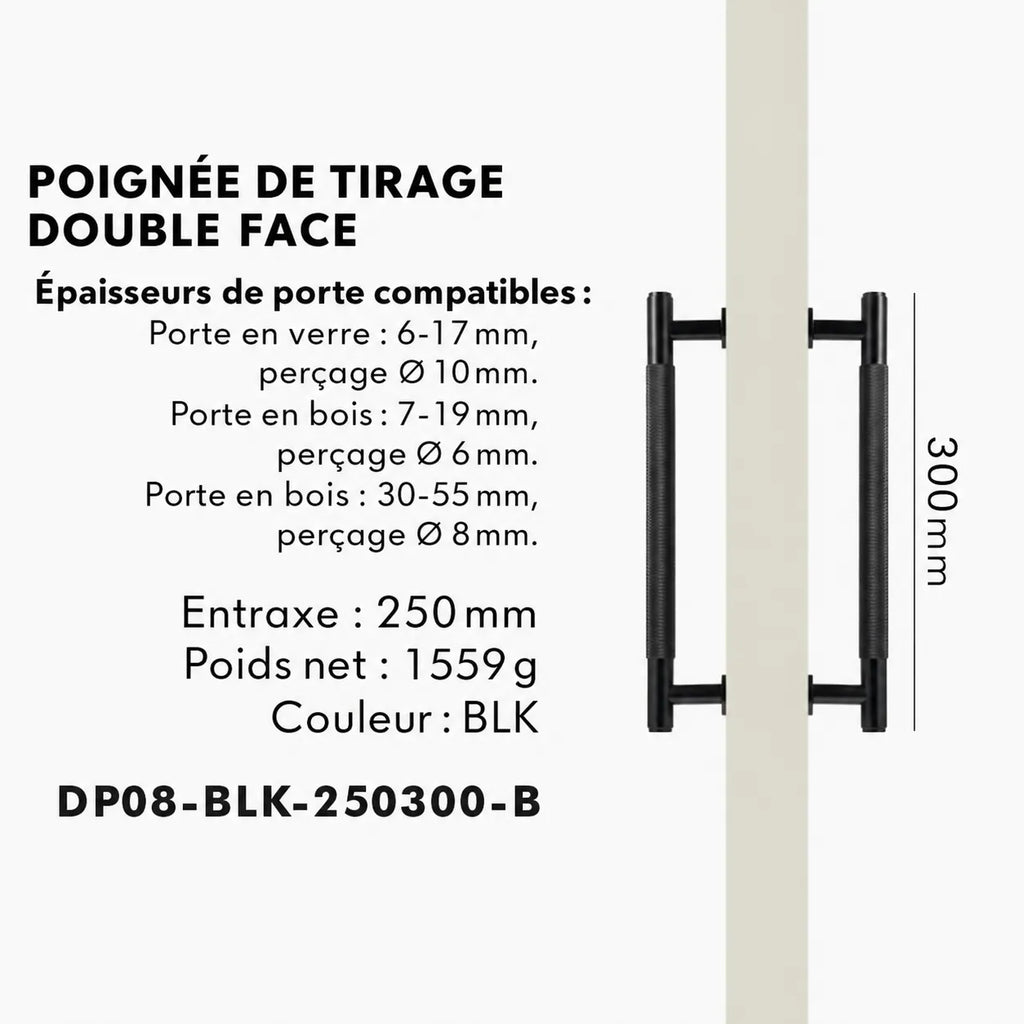 Poignée de Tirage en Laiton Noir Chic