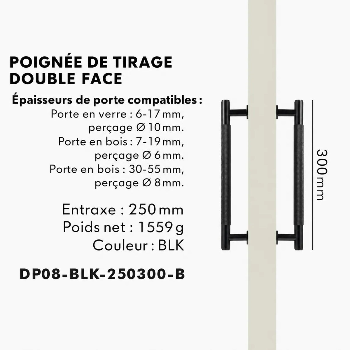 Poignée de Tirage en Laiton Noir Chic