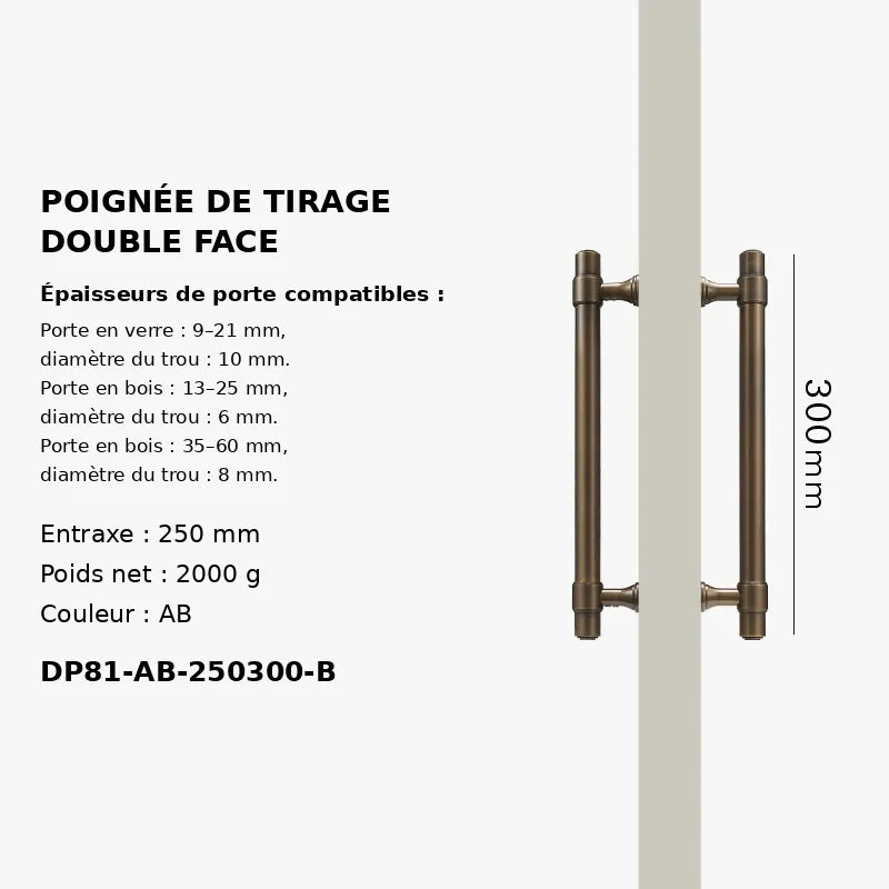 Poignée de Tirage en Laiton Style Bronze Moderne