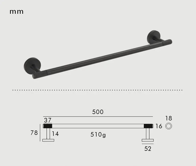 Porte-Serviettes & Accessoires Noir Mat