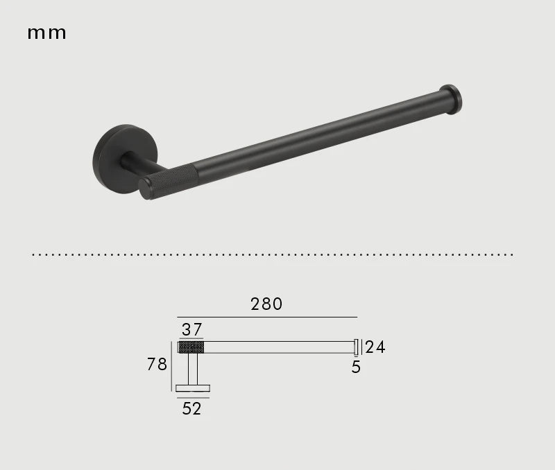 Porte-Serviettes & Accessoires Noir Mat