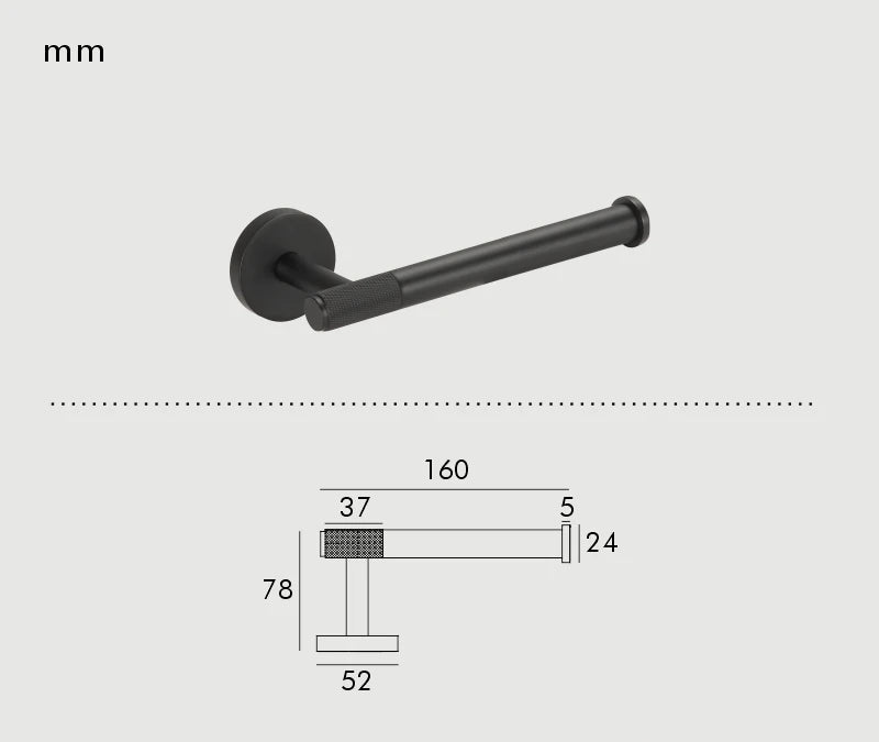 Porte-Serviettes & Accessoires Noir Mat