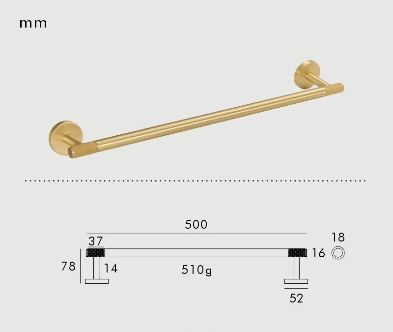 Porte-Serviettes & Accessoires Or Brossé