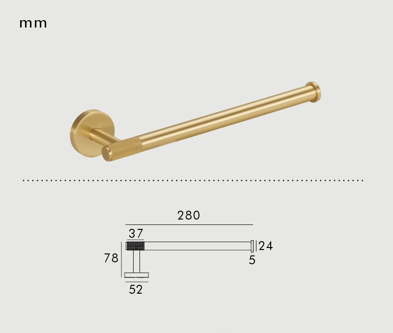 Porte-Serviettes & Accessoires Or Brossé