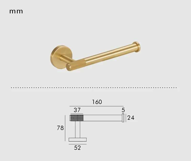 Porte-Serviettes & Accessoires Or Brossé
