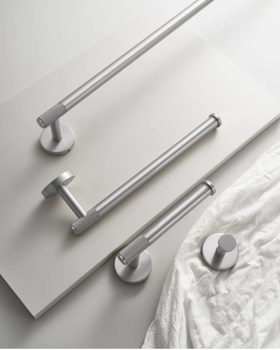 Porte-Serviettes Gris inox Brossé