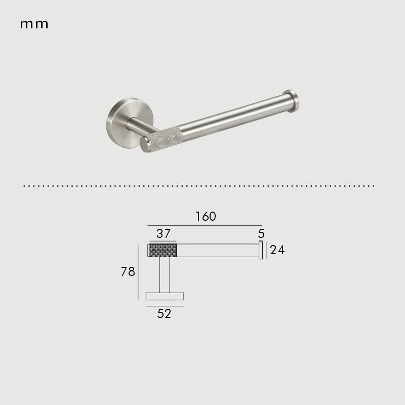 Porte-Serviettes Gris inox Brossé