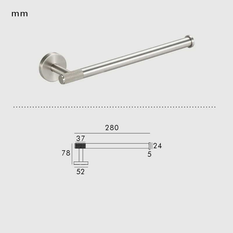 Porte-Serviettes Gris inox Brossé