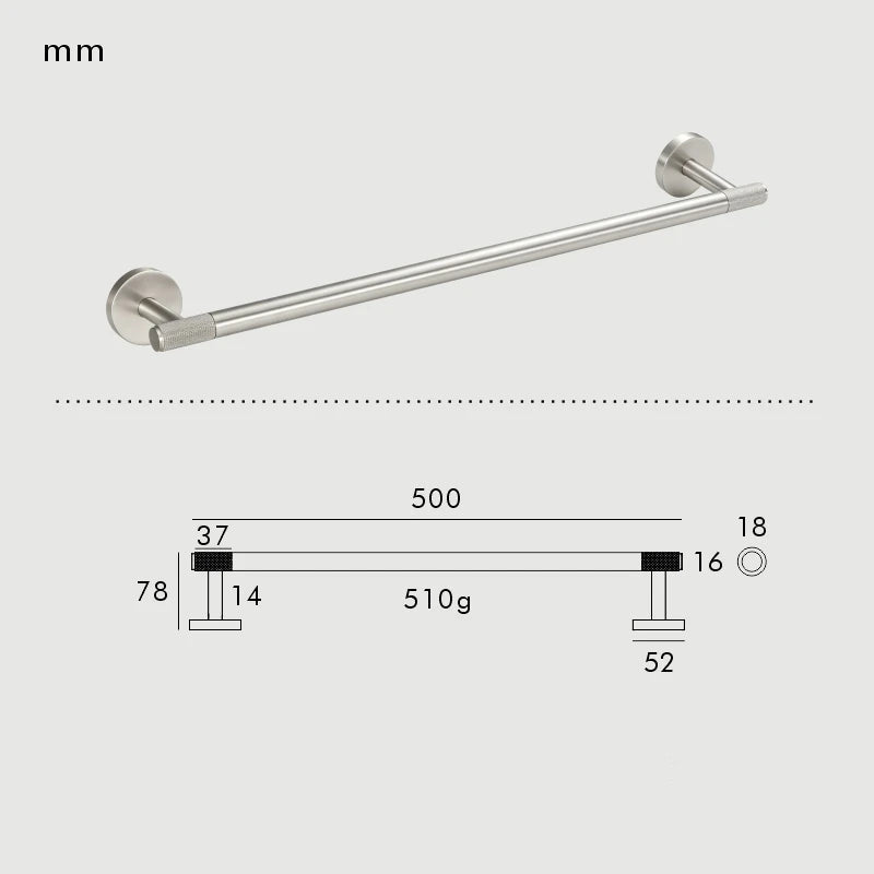 Porte-Serviettes Gris inox Brossé