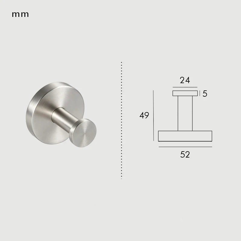 Porte-Serviettes Gris inox Brossé