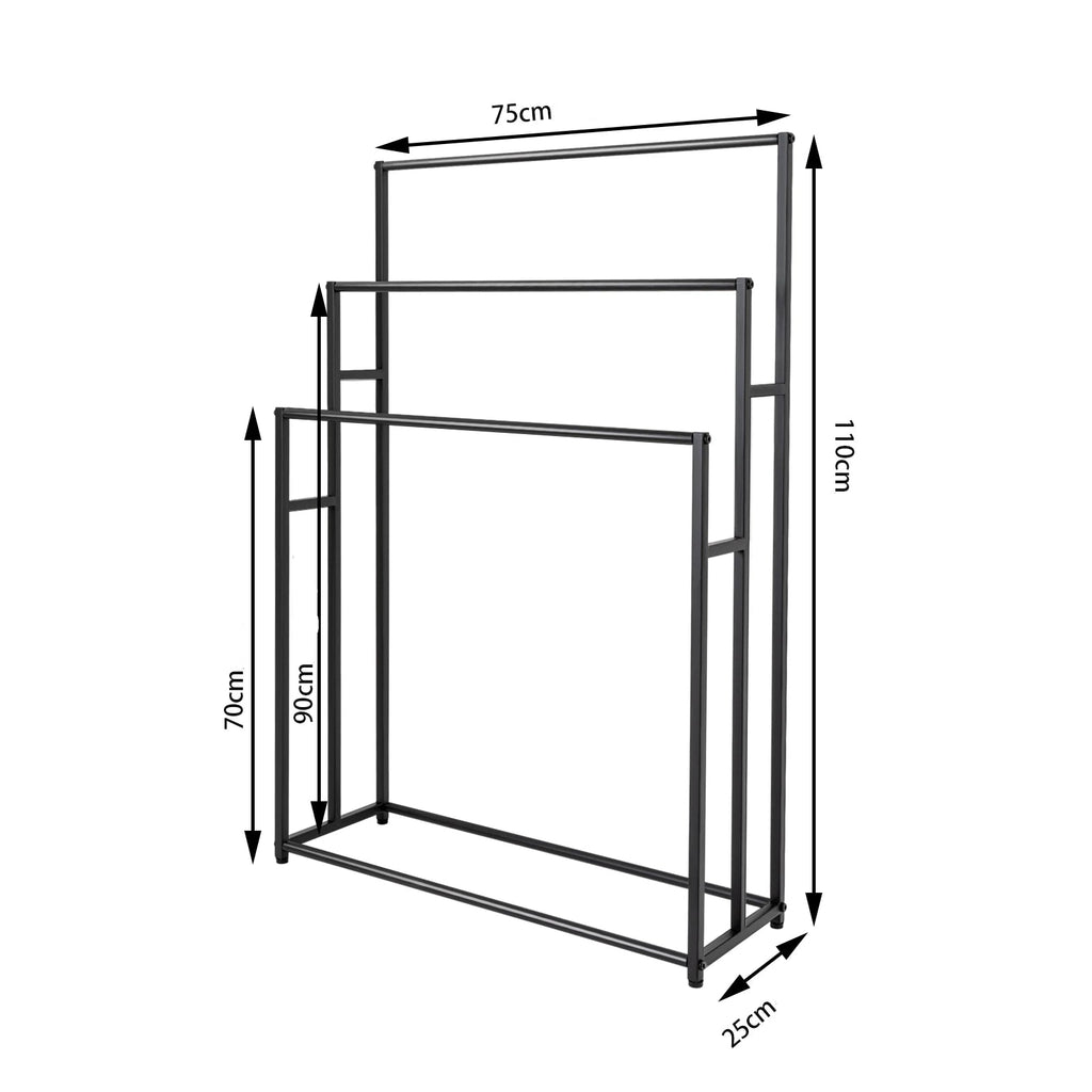 Porte-serviettes fixe à étages