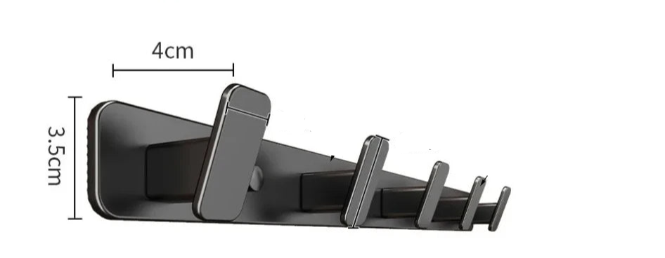 Porte manteau Mural Gris anthracite