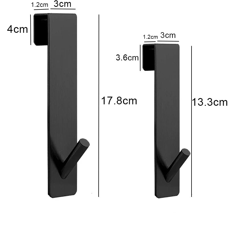 Porte service noir mate accroche facile