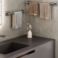 Porte serviette Gris inox brossé