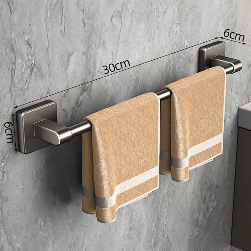 Porte serviette Gris inox brossé
