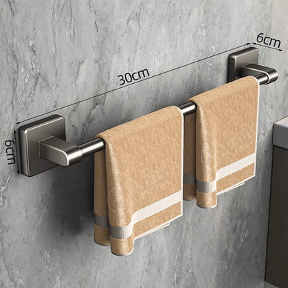 Porte serviette Gris inox brossé