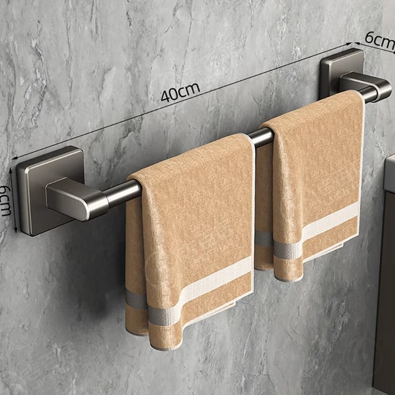Porte serviette Gris inox brossé