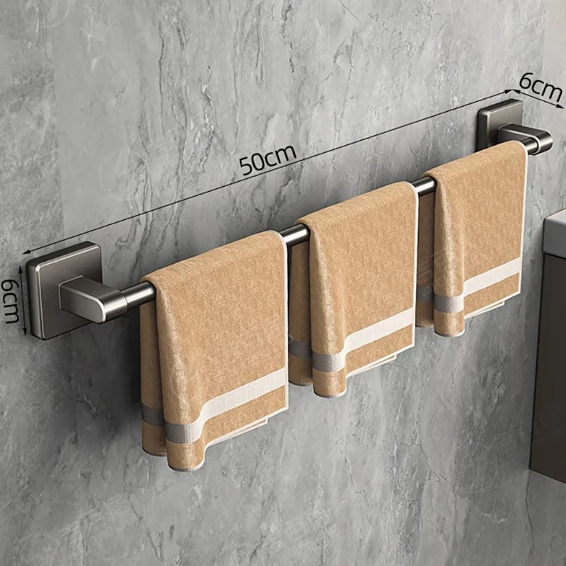 Porte serviette Gris inox brossé