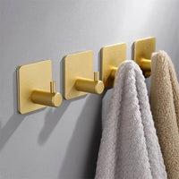 Brushed gold towel or tea towel rail