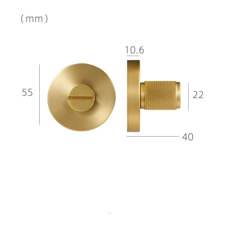 Rosace wc poignée de porte Laiton 5,5cm