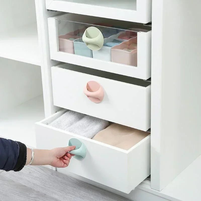 Poignée adhésive ronde verte