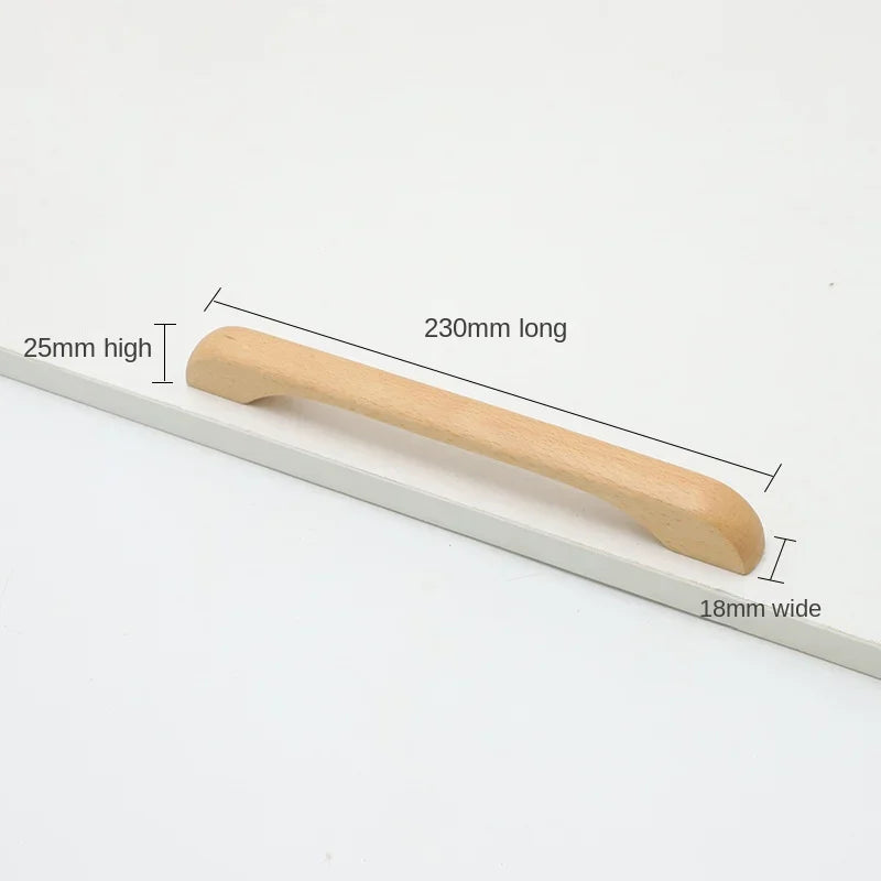 Poignée de porte d'armoire en bois d'hêtre