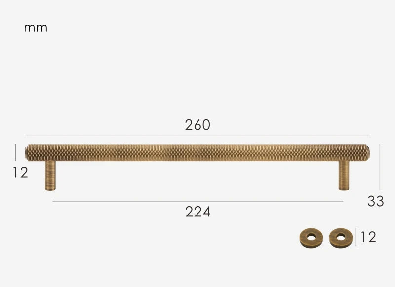 Poignée de meuble style moderne couleur laiton