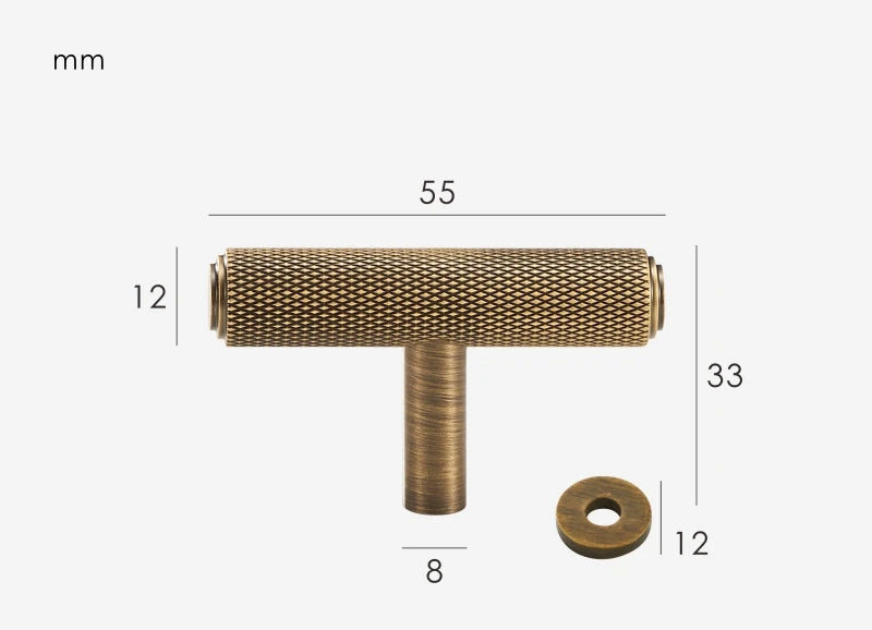 Poignée de meuble style moderne couleur laiton