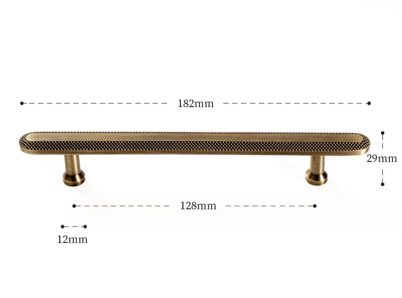 Poignée de meuble en laiton effet bronze