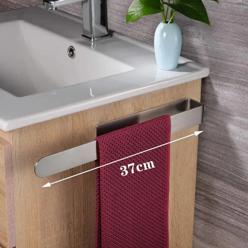 Porte serviette design gris inox