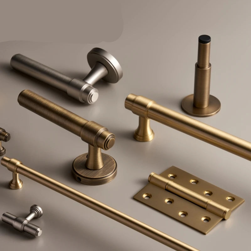 Poignée de Porte Tubulaire sur Rosace Ronde Design Minimaliste