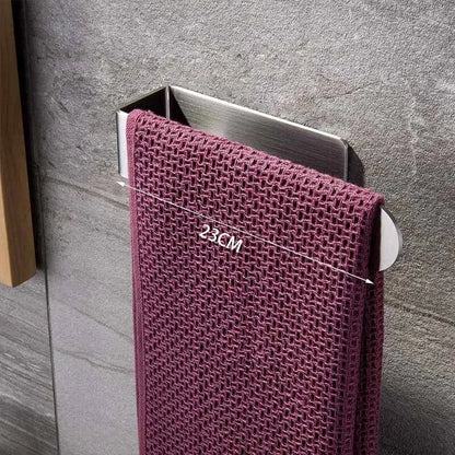 Porte serviette design gris inox