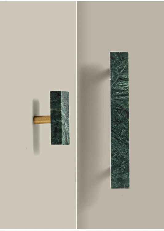 Poignée de meuble marbre vert