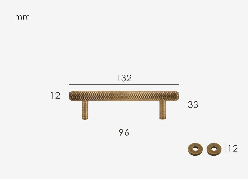 Poignée de meuble style moderne couleur laiton