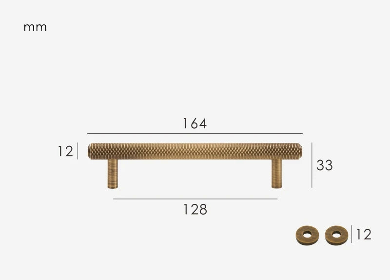 Poignée de meuble style moderne couleur laiton