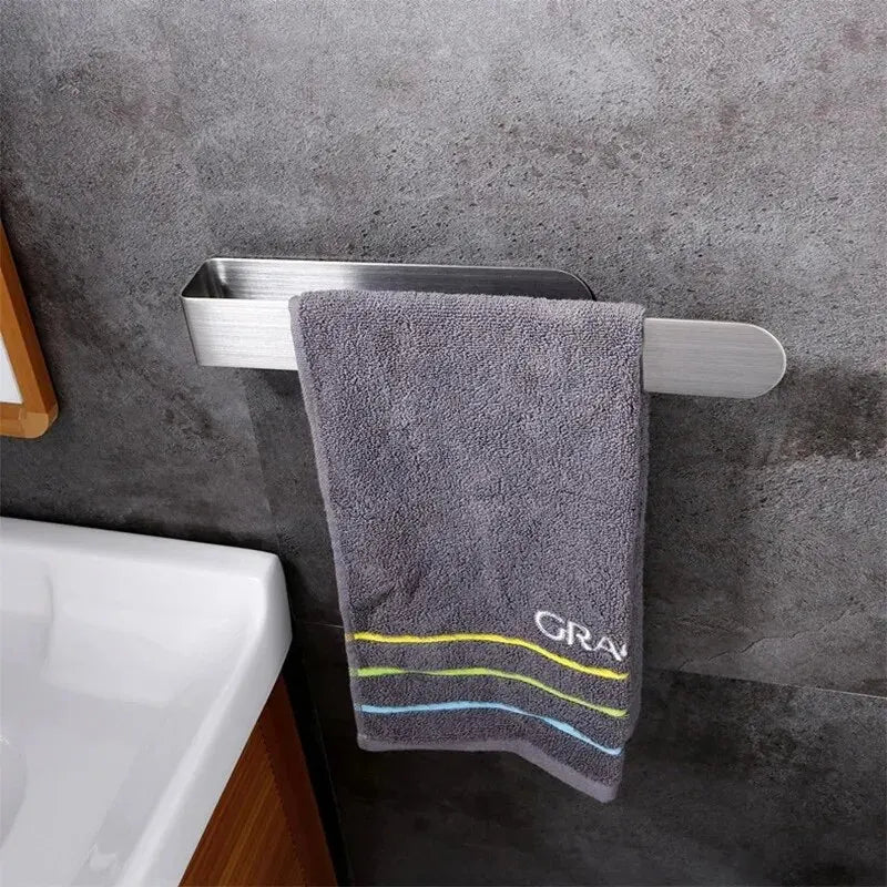 Porte serviette design gris inox
