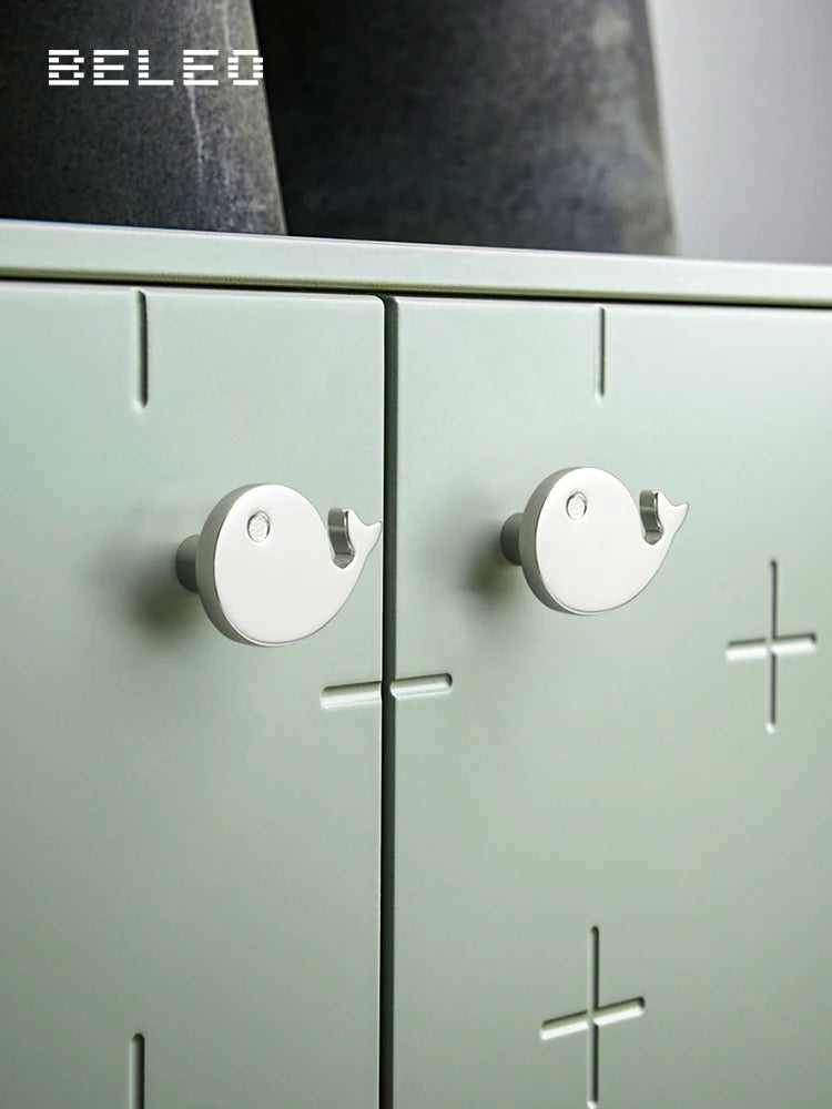 Bouton de meuble poisson chrome