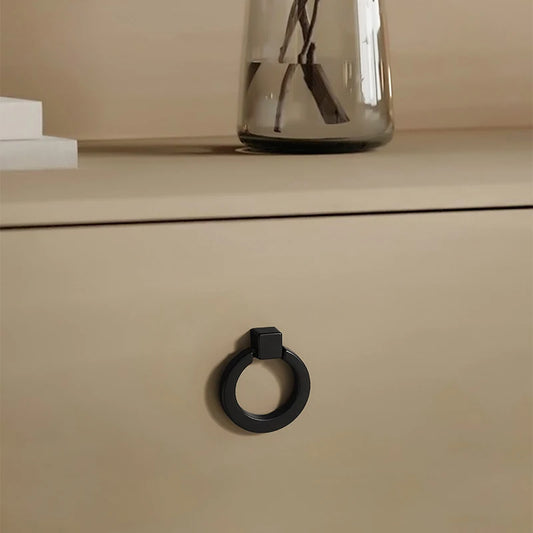 Bouton de meuble anneau Noir mate