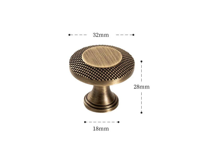 Poignée de meuble en laiton effet bronze